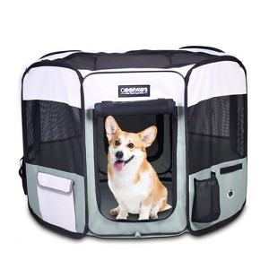 GOOPAWS 2-Door Portable Soft-Sided Dog, Cat & Small Pet Exercise Playpen - 1 of 4