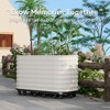 Self-Watering Wheeled Metal Garden Bed – Mobile Raised Planter Box with Water, Galvanized Steel Indoor/Outdoor Rolling Grow Station - 3 of 4