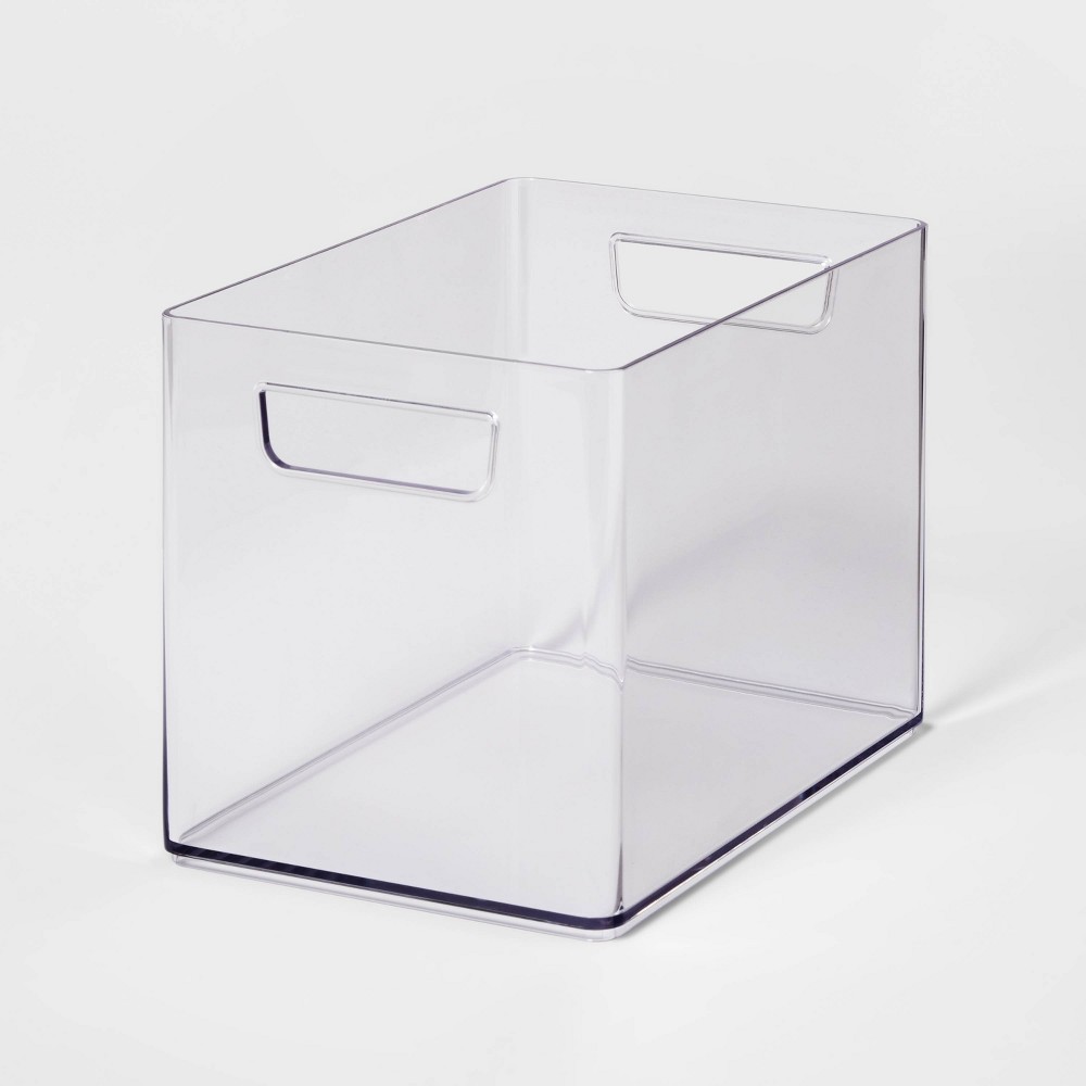 Photos - Other Bathroom Accessories Medium Bathroom Organizer Bin with Handles Clear - Brightroom™