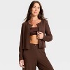 Women's Variegated Ribbed Pajama Cardigan - Auden™ - 3 of 3
