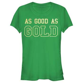 Juniors Womens Lost Gods St. Patrick's Day As Good as Gold T-Shirt