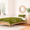 Deny Designs Ayeyokp Retro Daisies Musk Green Twin/Twin XL Duvet and Sham Set (2-3pc Set) - 2 of 4