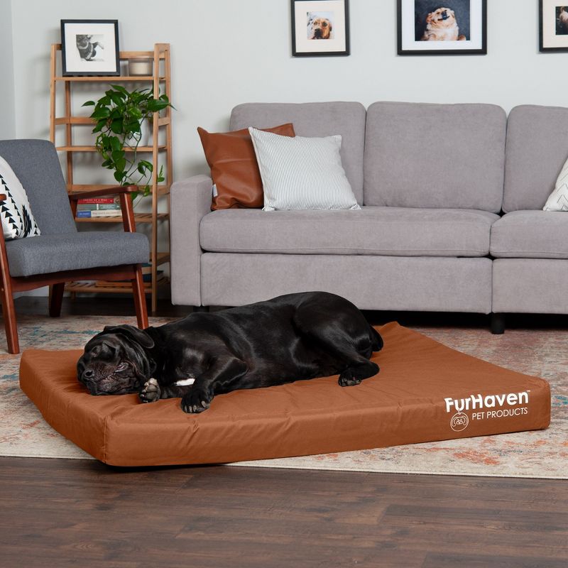 FurHaven Logo Indoor/Outdoor Deluxe Full Support Orthopedic Dog Bed, 3 of 4