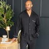 ADR Men's Soft Cotton Knit Jersey Pajamas Lounge Set, Long Sleeve Shirt and Pants with Pockets - 3 of 4