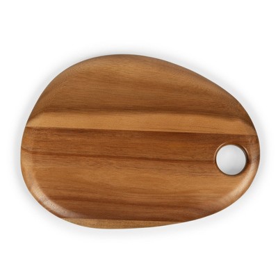 Pebble Shaped Acacia Wood Serving Board 12" x 9"