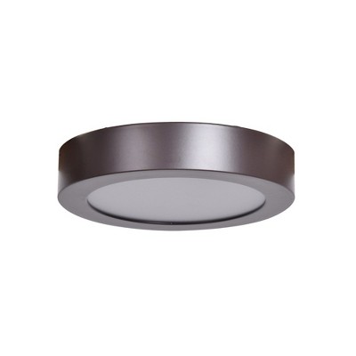 Bronze 7" Glass LED Flush Mount Ceiling Light