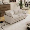 MAYEERTY Modular L-Shaped Deep Seat Sectional Sofa with 4 Pillows for Living Room (Beige) - 2 of 4