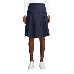 Lands' End Lands' End School Uniform Women's Poly-Cotton Box Pleat Skirt Top of Knee - 1 of 2