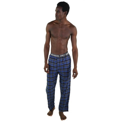 Members Only Men's Flannel Jogger Sleep Pant With Two Side Pockets