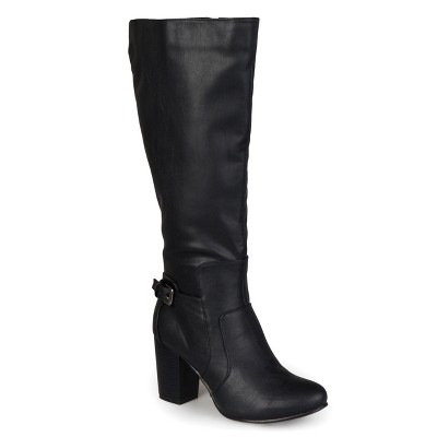Journee Collection Womens Carver Stacked Heel Knee High Boots : Target
