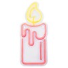 Northlight 12" Red LED Lighted Neon Style Red Candle Christmas Window Silhouette - 3 of 4