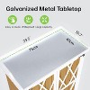 Waterproof Outdoor Storage Cabinet, Wooden Potting Bench Table with 2 Removable Shelves, Galvanized Metal Tabletop, Garden Work Station for Backyard, - 3 of 4