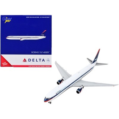 Boeing 767-400ER Commercial Aircraft "Delta Airlines - Interim Livery" White w/Blue 1/400 Diecast Model Airplane by GeminiJets