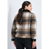 Avenue Women's Plus Size Joss Plaid Cropped Jacket - image 3 of 4