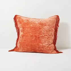 Euro Sun Stitched Vintage Velvet Quilt Sham Coral - Opalhouse™ designed with Jungalow™