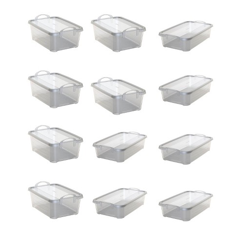14 Qt. Clear Stackable Organization Storage Box Container (24-Pack)
