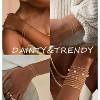 Gold Bracelets for Women Trendy 14K Gold Plated Bracelet for Women Non Tarnish Dainty Stackable Layered - 4 of 4