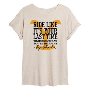Women's - Yellowstone - Ride Like It's Your Last Time Oversized Graphic T-Shirt - 1 of 4