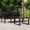 vidaXL Patio Furniture Set Outdoor Sectional Sofa Set Aluminum Anthracite - 2 of 4