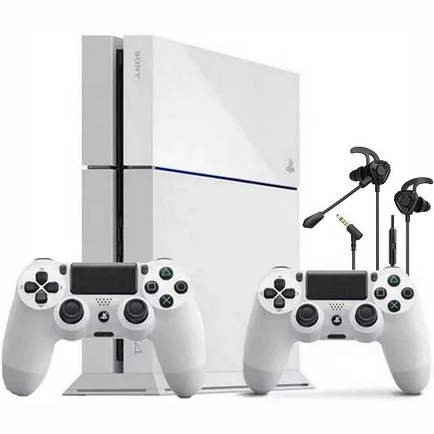 Sony Original Playstation 4 White 500gb Console 2 Controller With Battle  Buds Manufacturer Refurbished : Target