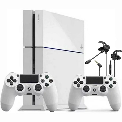 Sony Original PlayStation 4 White 500GB Console 2 Controller with Battle  Buds Manufacturer Refurbished