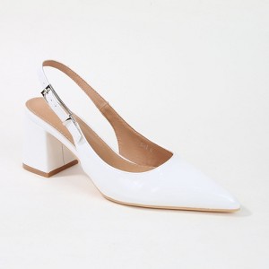 Berness Women's Cai Patent Block Heel Slingback Pumps - 1 of 4