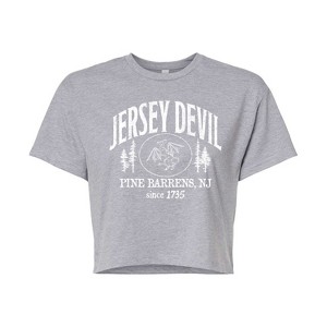 Women's - Instant Message - Jersey Devil Cropped Graphic T-Shirt - 1 of 4