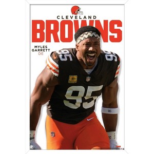 Trends International NFL Cleveland Browns - Myles Garrett Feature Series 25 Framed Wall Poster Prints - 1 of 4