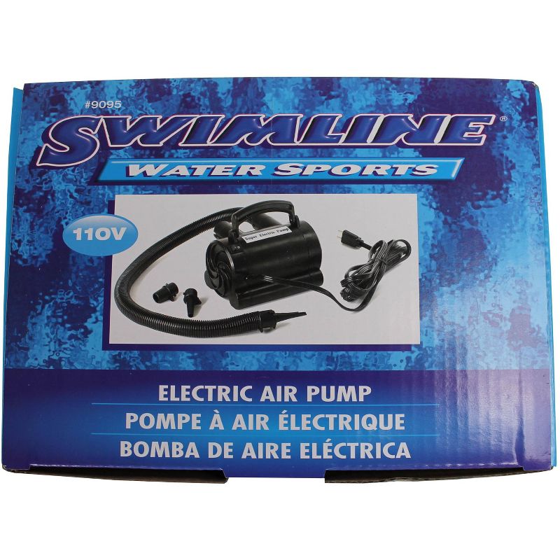 Swimline 9095 110V Electric Inflate and Deflate Air Pump with Multi-Use Nozzle Set for Inflatable Rafts, Floats, Pool Toys, and Air Mattresses, 2 of 6