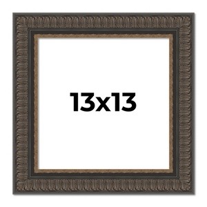 PosterPalooza | Square Museum Brown Picture Frame - UV Acrylic, Foam Board Backing, Hanging Hardware - 1 of 4
