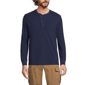Lands' End Men's Long Sleeve Comfort-First Thermal Waffle Henley