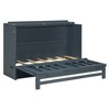 TIRAMISUBEST Full/Queen Size Murphy Bed Wall Bed with a Large Drawer, USB Ports and Outlets, Space Saving Foldable Murphy Cabinet Bed - 4 of 4