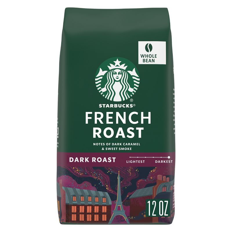 Starbucks French Roast Dark Roast Whole Bean Coffee - 12oz, 1 of 8
