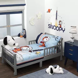 Bedtime Originals Astronaut Snoopy Toddler Bedding Set - Blue 4pc