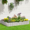 Outsunny 8.5x3ft Metal Raised Garden Bed, DIY Large Steel Planter Box, No Bottom w/ A Pairs of Glove for Backyard, Patio to Grow Vegetables, Herbs, and Flowers - 3 of 4