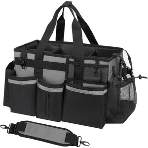 Wearable Cleaning Caddy Organizer with Handle & Shoulder Straps, Tool Bag with 4 Foldable Dividers for Under Sink & Car Cleaning - 1 of 4