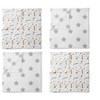 Bacati - Football Brown/Gray Muslin Swaddling Blankets set of 4 - 2 of 4