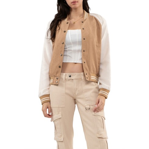 August Sky Women's Colorblock Corduroy Jacket : Target