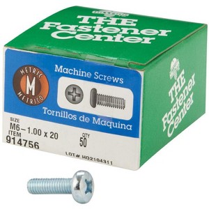 Hillman M6-1 X 20 mm L Phillips Pan Head Zinc-Plated Steel Metric Machine Screws 50 pk - 1 of 1