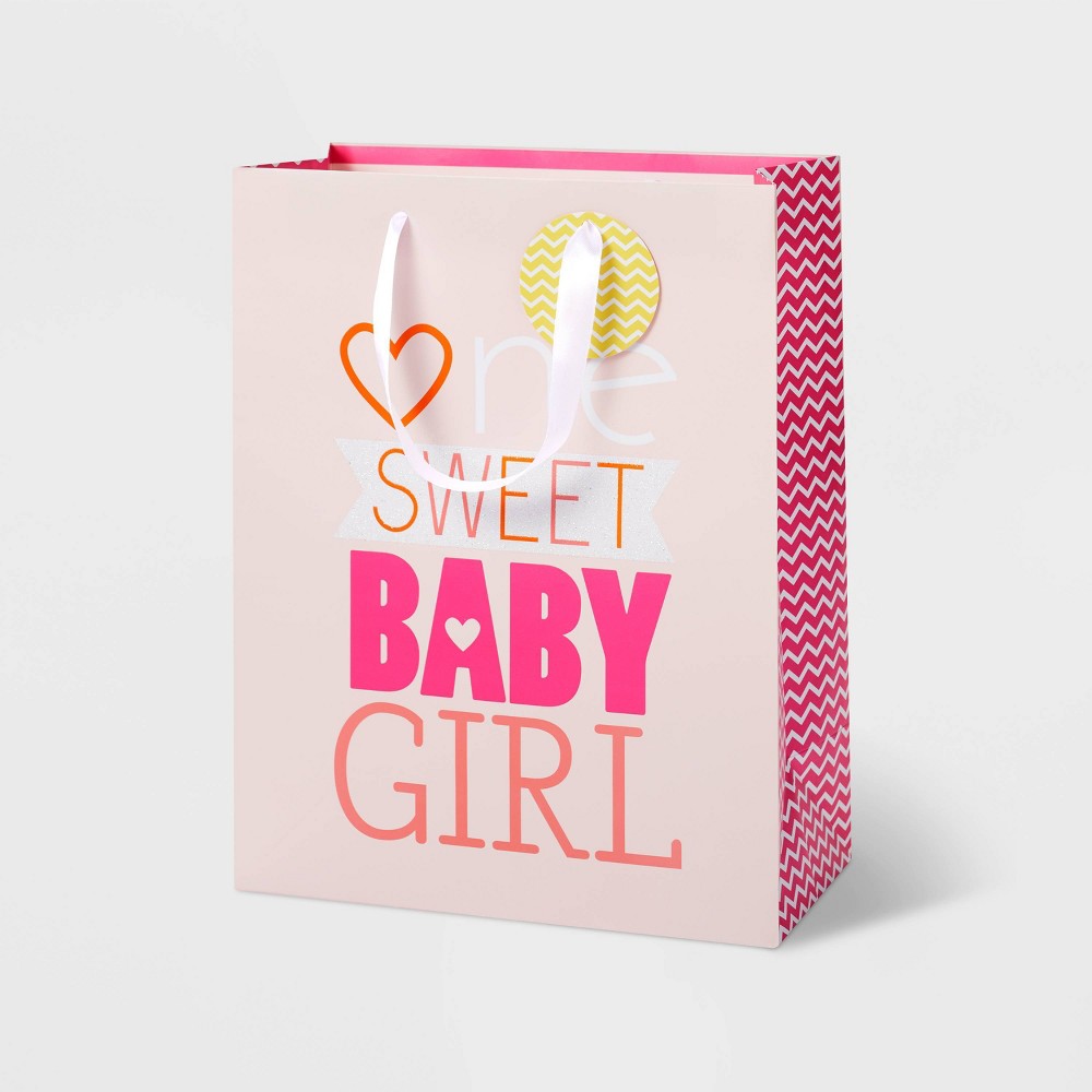 Photos - Other Souvenirs Medium 'One Sweet Baby' Baby Shower Gift Bag Pink - Spritz™