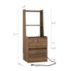 41.1'' Modern Smart Nightstands Set of 2 with Voice-Controlled Night Light and Bookshelf for Bedroom -3irtyhousy - 4 of 4