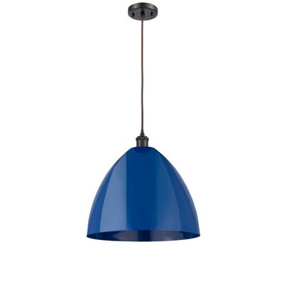 Plymouth Dome - 1 Light Cord Hung Mini Pendant In Industrial Style-18.75 Inches Tall and 16 Inches Wide