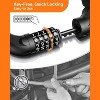 Sportneer Bike Lock: 5 Digit Combination High Security Anti Theft Bike Chain Lock - 3.2/3.6/4ft Heavy Duty Keyless Bicycle Lock for Bike - 2 of 4