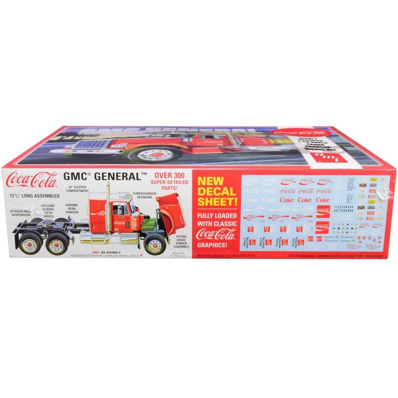 Skill 3 Model Kit GMC General Truck Tractor "Coca-Cola" 1/25 Scale Model by AMT, 2 of 4