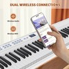 SKONYON 88 Key Digital Piano Keyboard with Stand Full-Size Semi-Weighted Electric Piano, White - 4 of 4