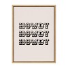 Kate & Laurel All Things Decor 18"x24" Howdy Western Framed Canvas by Honey Island Studio Natural - 2 of 4