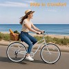 Docred Beach Cruiser Bike,24/26 Inch 7-Speed Adult Bicycle, Comfortable Step-Through Frame with Rear Rack, Classic City Cruiser - 2 of 4