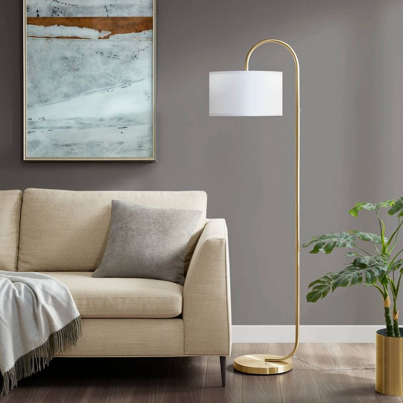 Attwell Arched Metal Floor Lamp Gold - Hampton Hill, 4 of 8