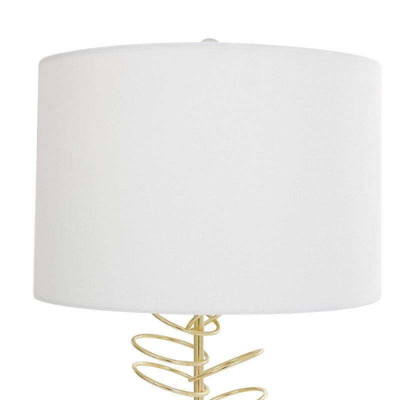 27&#34;x14&#34; Metal Abstract Overlapping Ring Accent Lamp with Elevated Square Glass Base Gold - Olivia &#38; May, 3 of 15