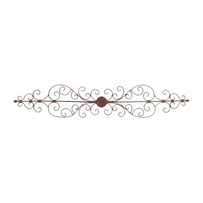 44" Rustic Metal Ornamental Decorative Wall Sculpture Brown - Olivia & May